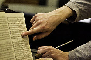 Erarbeitung eines Notentextes/Foto: Johannes Kroemer Erarbeitung eines Notentextes/Foto: Johannes Kroemer