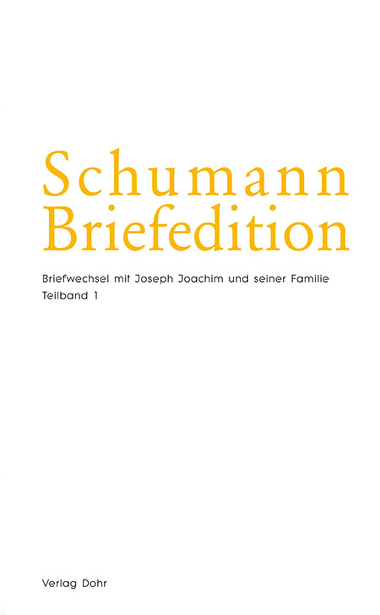 Buchcover Schumann-Briefeditionen SerieII/Foto: Dohr-Verlag