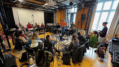 Workshop mit Ute Wassermann und dem Sound & Fury Ensemble/Foto: Jason Thorpe Buchanan