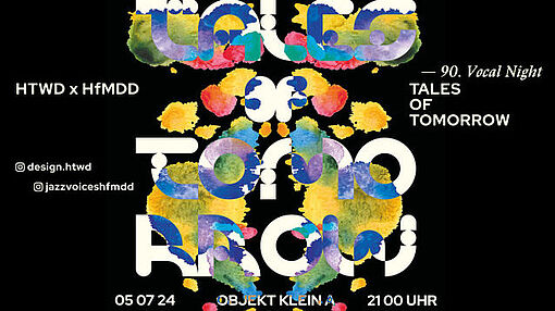 Plakat zum Konzert "Tales of Tomorrow"/Foto: Maria Ettelt, Anaïs Görden, Karl Tom Herrmann 