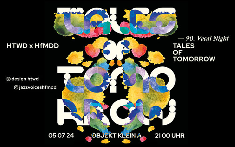 Plakat zum Konzert "Tales of Tomorrow"/Foto: Maria Ettelt, Anaïs Görden, Karl Tom Herrmann 