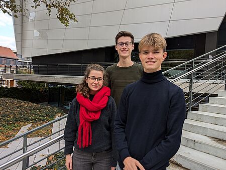 Stipendium Musikpädagogik: (v.l.n.r.) Nomi Jantz, Joschua Lettermann, Yannick Färber/Foto: Stefanie Pilz