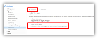 2.1.9. Optionen / Allgemein / Light-Version