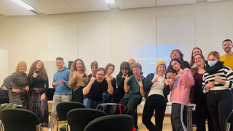Workshop mit Toni Linke zum Thema „Rough Vocal Effects"/Foto: privat