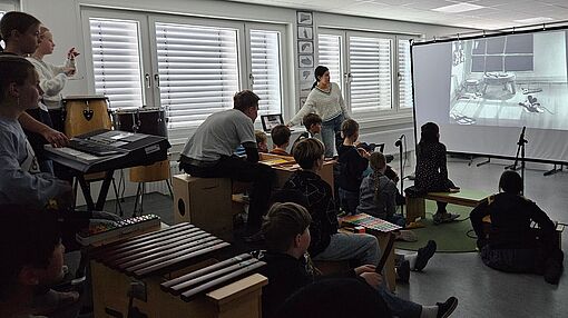 Musikpädagogik Musikvermittlung: Abschlussprojekt Universitätsschule Dresden/Foto: Martha Benkendorf