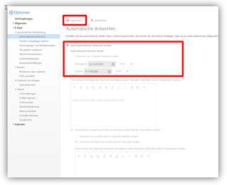 2.2.1.	Optionen / E-Mail / Automatische Verwaltung / Automatische Verarbeitung