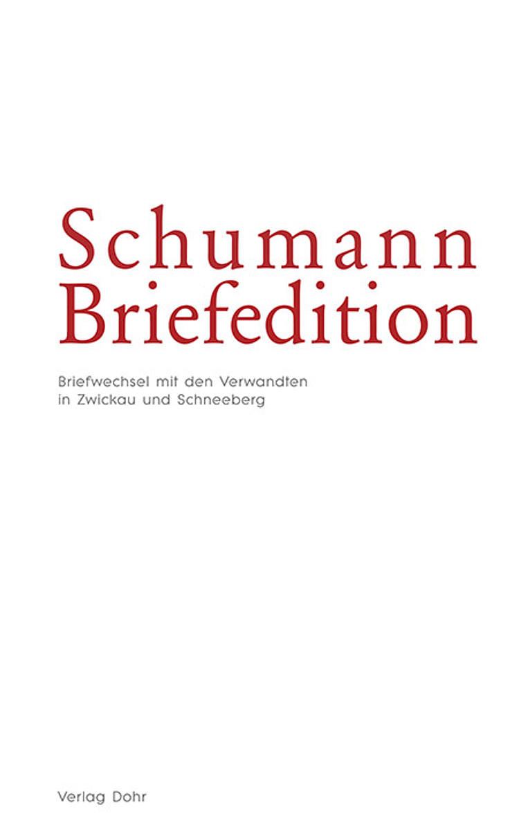 Buchcover Schumann Briefedition/Foto: Dohr-Verlag