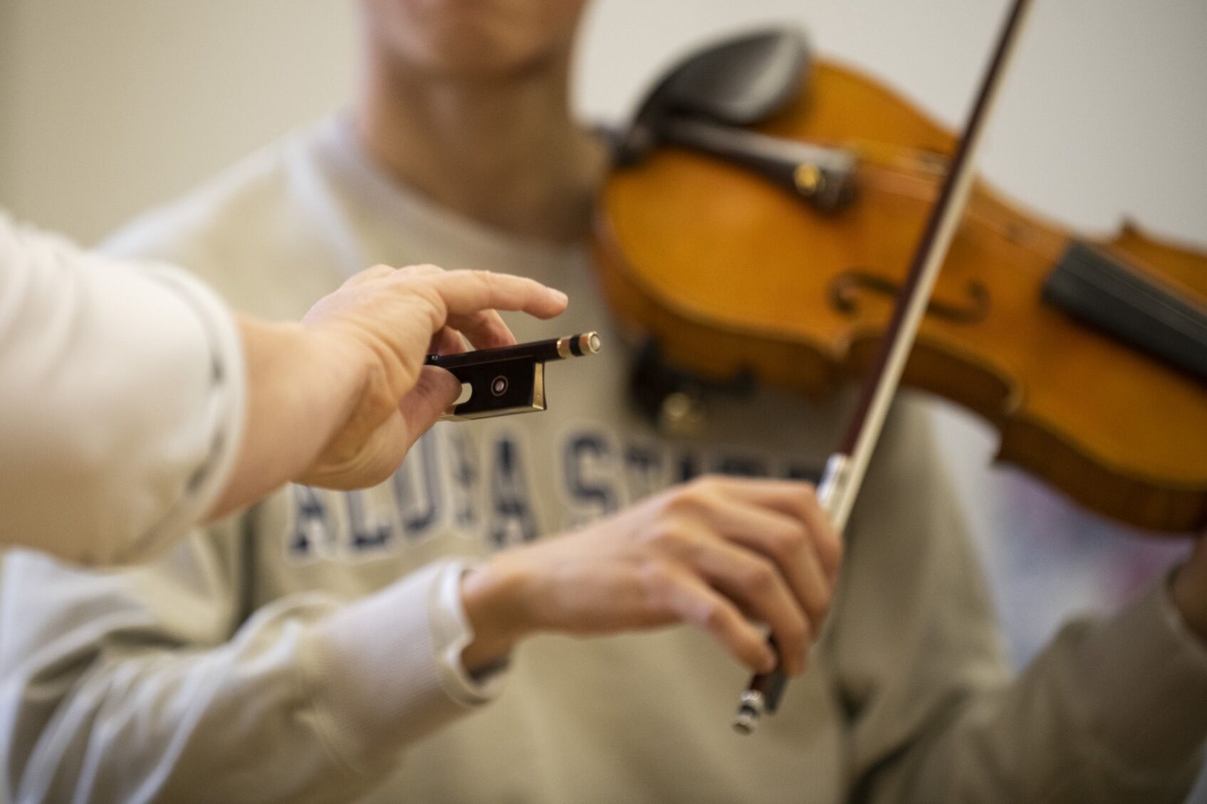 Unterricht Violine/Foto: Martin Förster für das SMWK