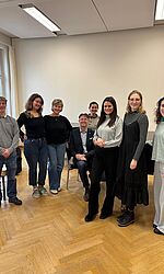 Gruppenbild der Studierenden mit Pia-Marie Nilsson