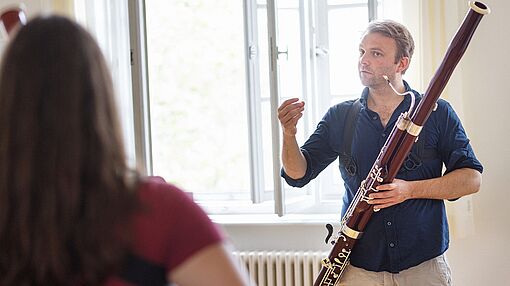 Meisterkurs Fagott mit Prof. Philipp Zeller/Foto: Klaus Gigga