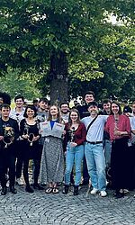 Der VICA Kammerchor nach dem Auftritt beim 19. Internationalen Kammerchor-Wettbewerb