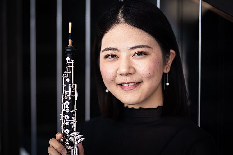 Nao Hatsumi mit ihrer Oboe