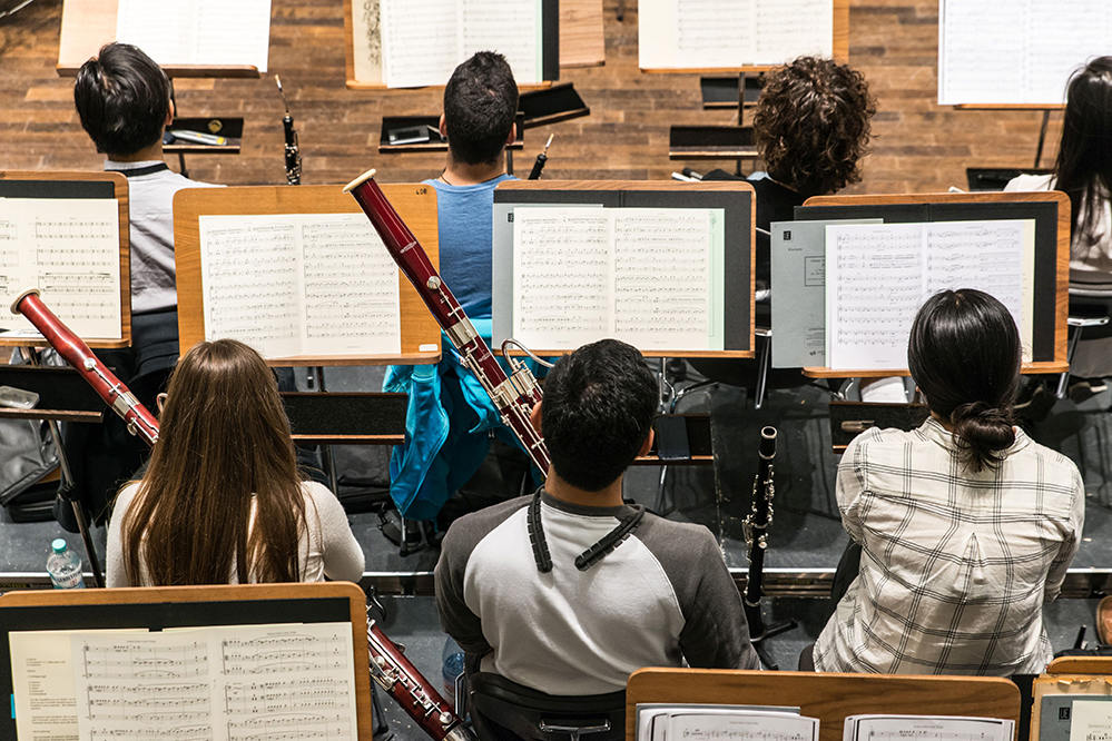 Holzbläser im Hochschulsinfonieorchester/Foto: Marcus Lieder