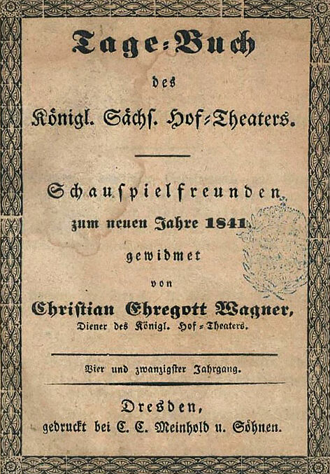 Tage-Buch des Königlich-Sächsischen Hoftheaters (1841)