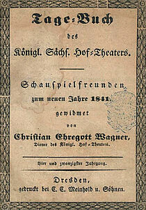 Tage-Buch des Königlich-Sächsischen Hoftheaters (1841)