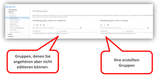 2.1.3.	Optionen / Allgemein / Verteilergruppen