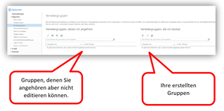 2.1.3. Optionen / Allgemein / Verteilergruppen