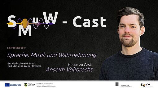 Porträt von Anselm Vollprecht neben dem Titel der Podcast-Folge
