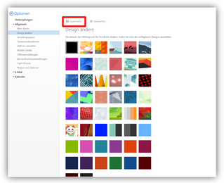 2.1.2. Optionen / Allgemein /Design ändern