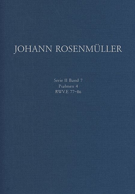 Cover_Johann Rosenmüller_Psalmen4/Foto: Verlag Dohr