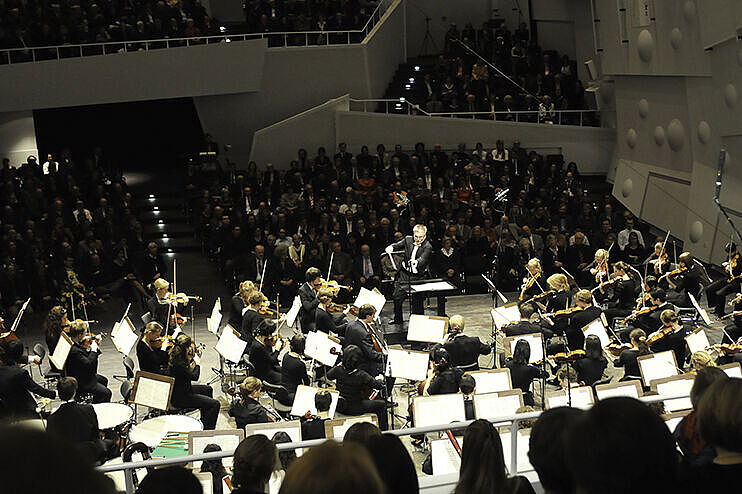 Hochschulsinfonieorchester im Konzert/Foto: HL Böhme