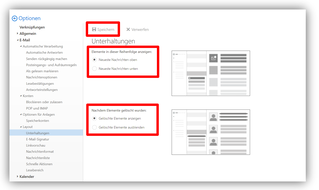 2.2.11. Optionen / E-Mail / Layout / Unterhaltung