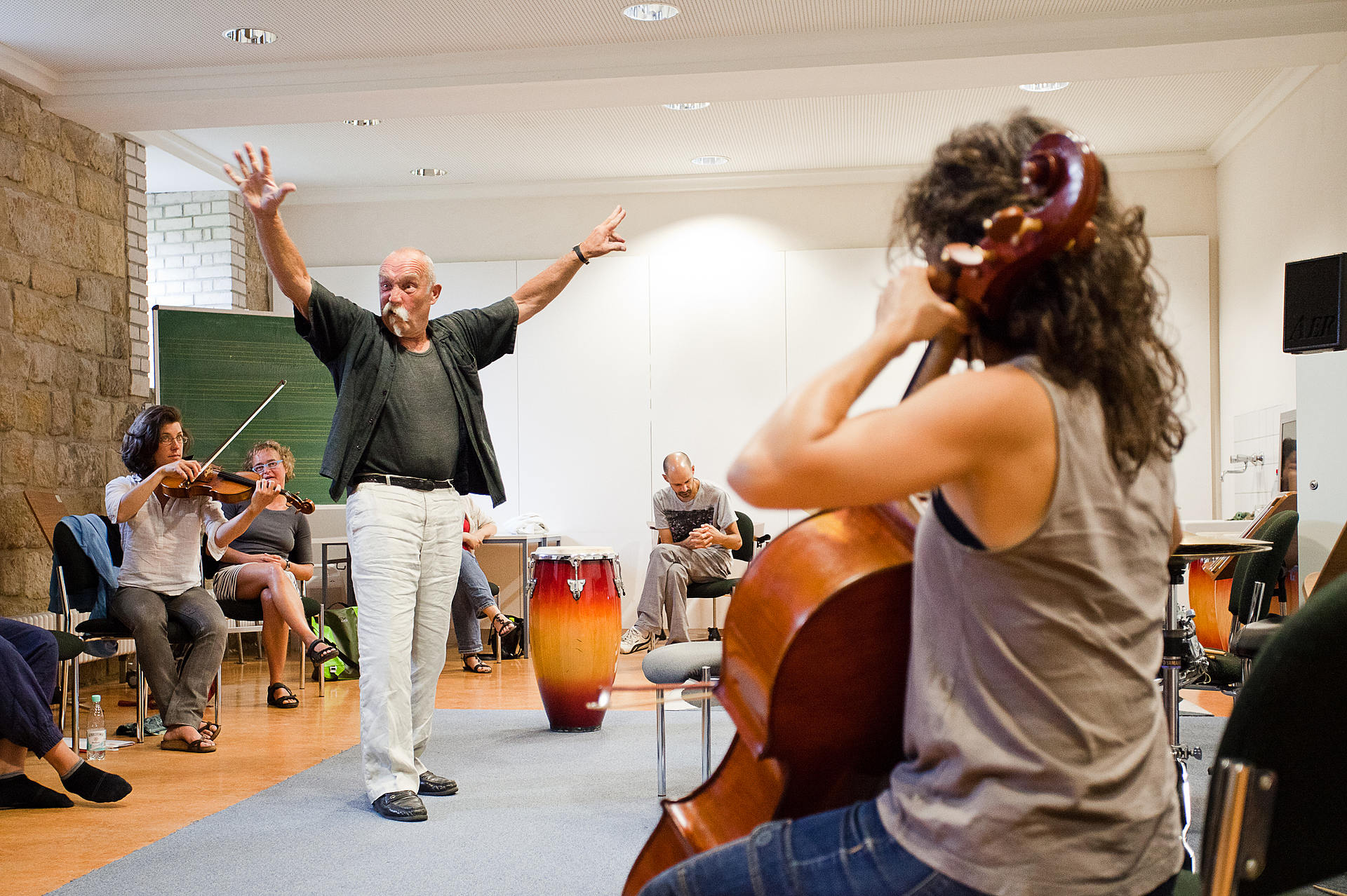Meisterkurs Freie Improvisation, Prof. Günter Baby Sommer (Foto: Ronny Waleska)