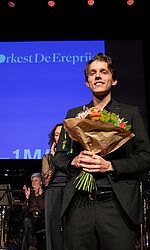 Julius von Lorentz beim International Young Composer's Meeting in Apeldoorn (Niederlande) mit dem Orkest de Ereprijs commission Preis/Foto: Maarten Sprangh