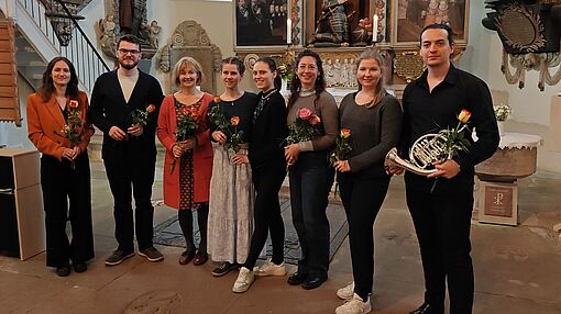 Gruppenbild in der Seifersdorfer Kirche