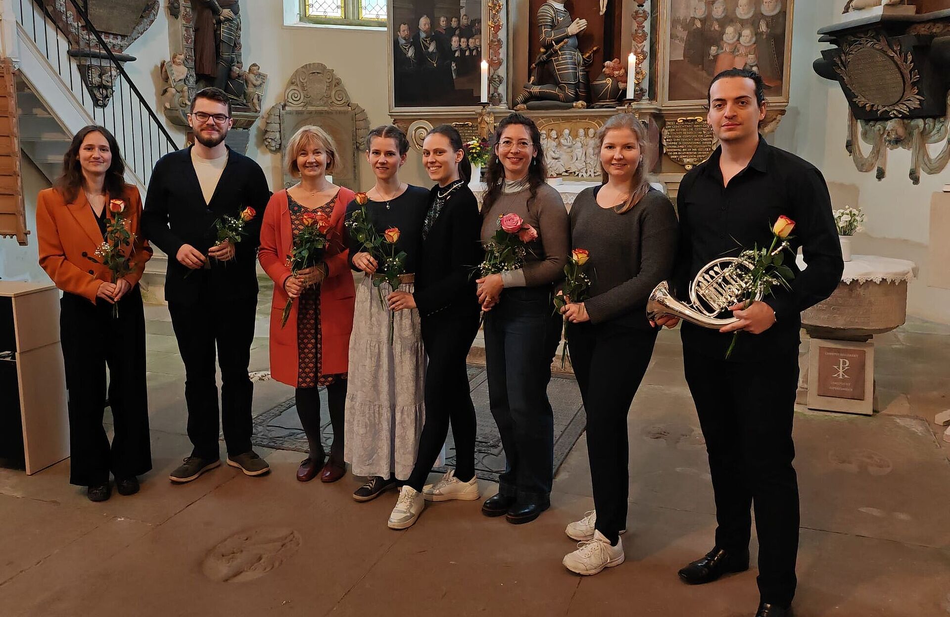 Gruppenbild in der Seifersdorfer Kirche