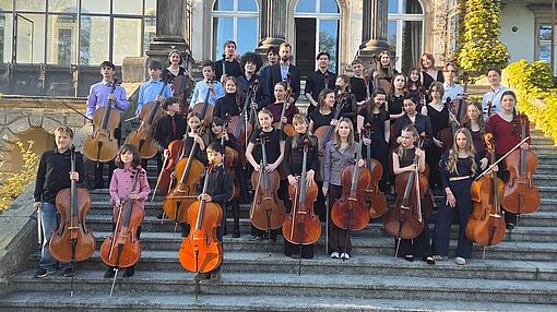Gruppenbild der Morawa Cello Academy 2026