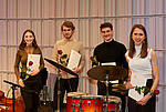 Ensemblewettbewerb 2021 Karoline Weidt Quartett: Loreen Sima (Kontrabass), Mikołaj Suchanek (Klavier), Valentin Steinle (Drums), Karoline Weidt (Gesang)/Foto: Sven Claus