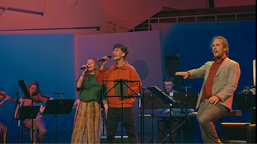 2023: Projekt "Geschichten vom Sommer" v.l.n.r.  Lisa Schettler, Leon Glauning, Jonathan Mummert