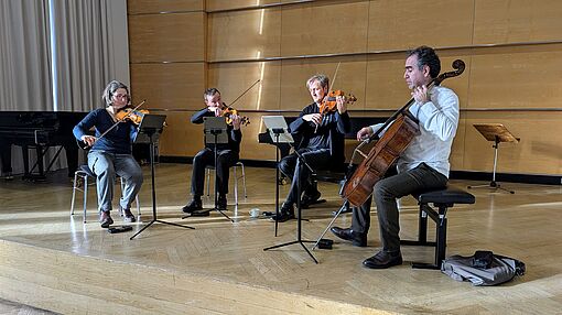 Probe Kuss Quartett im Kleinen Saal/Foto: Stefanie Pilz