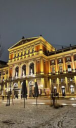 Musikverein Wien bei Nacht