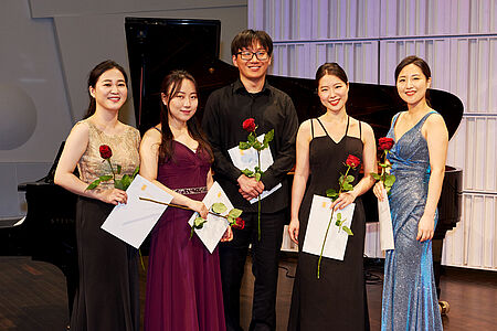 Ensemblewettbewerb 2021 Edith Quintett: Youbin Min (Violine), Bitna Song (Violoncello), Joonbyeong Lee (Klavier), Minkyung Choi (Viola), Yeeun Suh (Violine)/Foto: Sven Claus