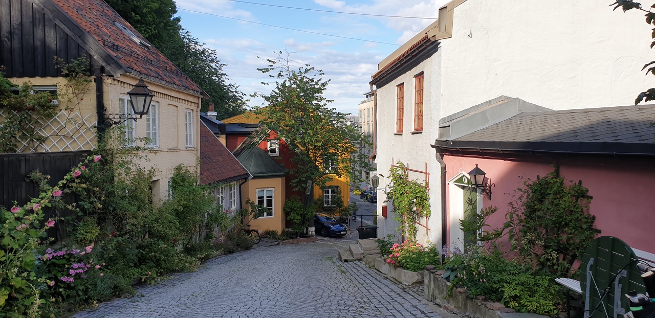 Oslo Straße mit Holzhäusern/Foto: Ole Hübner