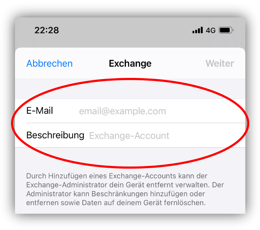 1.5. Gebe nun deine Maiadresse ein und gebe deinem Account einen Namen – weiter mit WEITER
