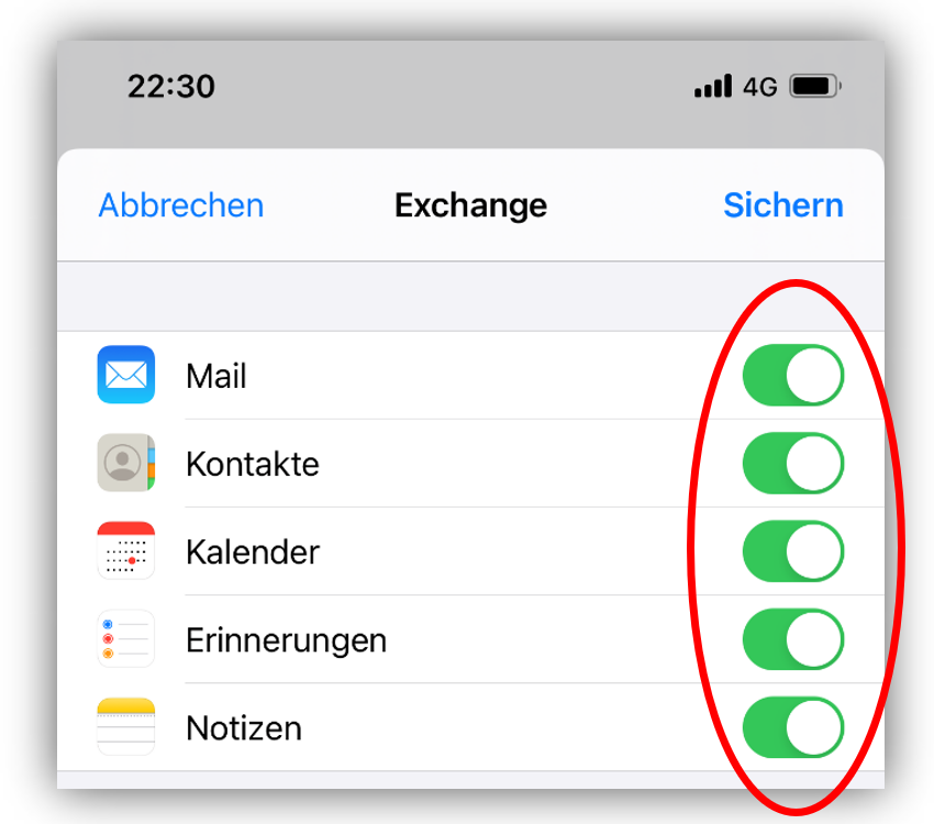 1.7. Ihr Postfach ist nun eingerichtet – weiter mit SICHERN