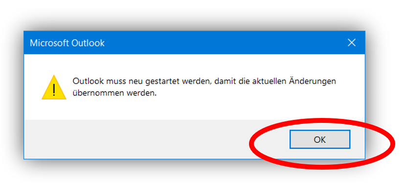 1.5 - Zwischeninformation, dem folgeleisten mit OK