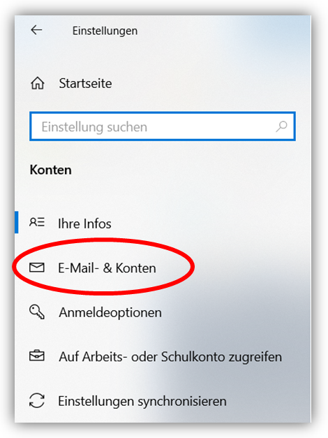 1.3 - Anschließens Mail und Konten