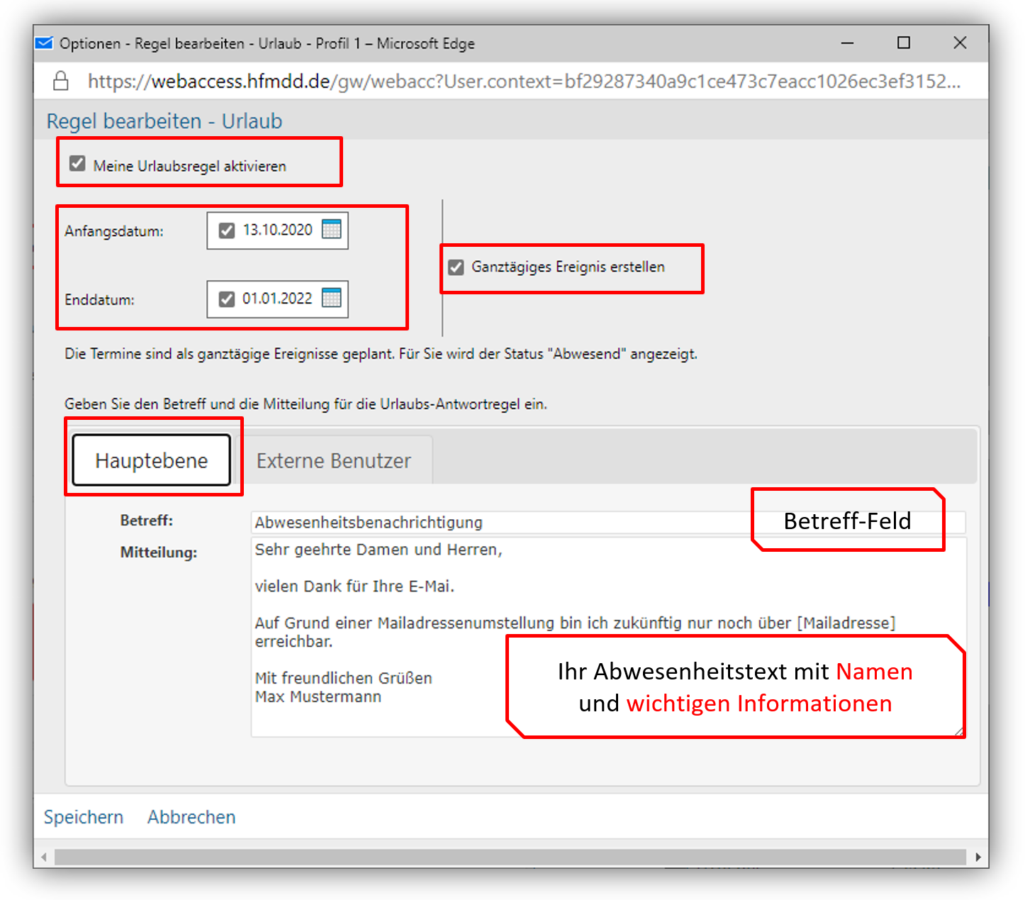 1.6.	Es öffnet sich ein neues Fenster. Bitte füllen Sie folgende Felder aus…