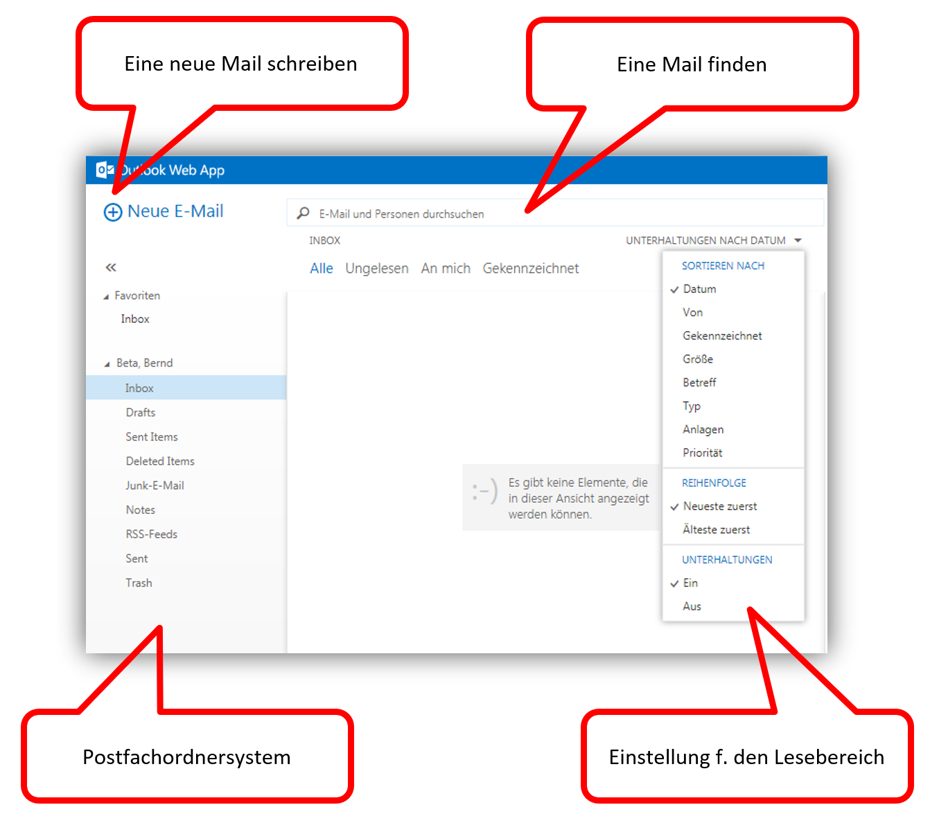 1.1 (1) - Linker Bereich des Browserfensters