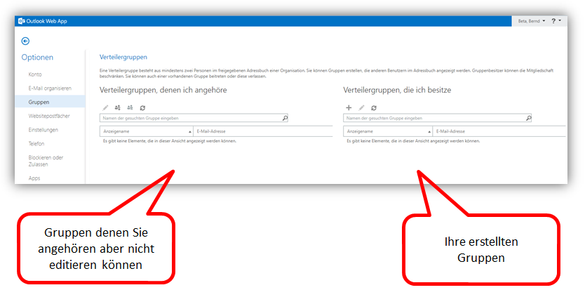 1.2.4 - Optionen / Gruppen