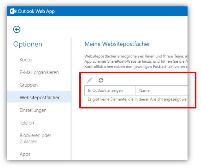 1.2.5 - Konten / Websitepostfächer