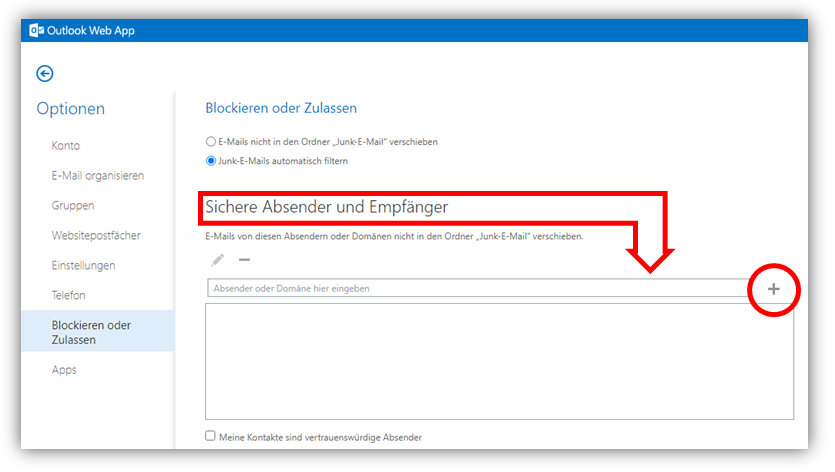 1.2.8 (1) - Konten / Blockieren oder Zulassen
